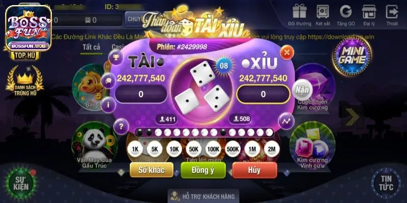 Tài xỉu lucky Bossfun